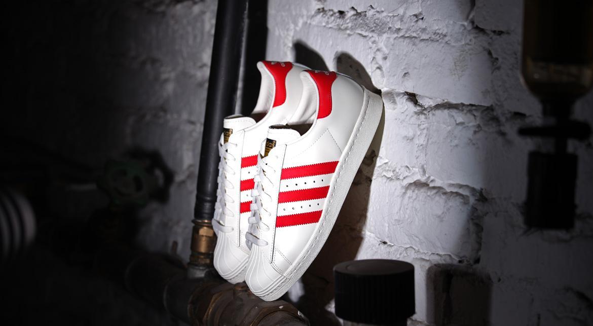 80s Dlx Adidas Superstar 80s White Scarlet Adidas Superstar 80s