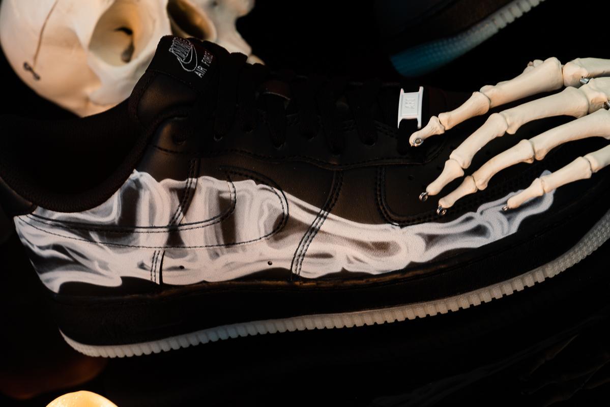 Nike Air Force 1 '07 QS 'Black Skeleton