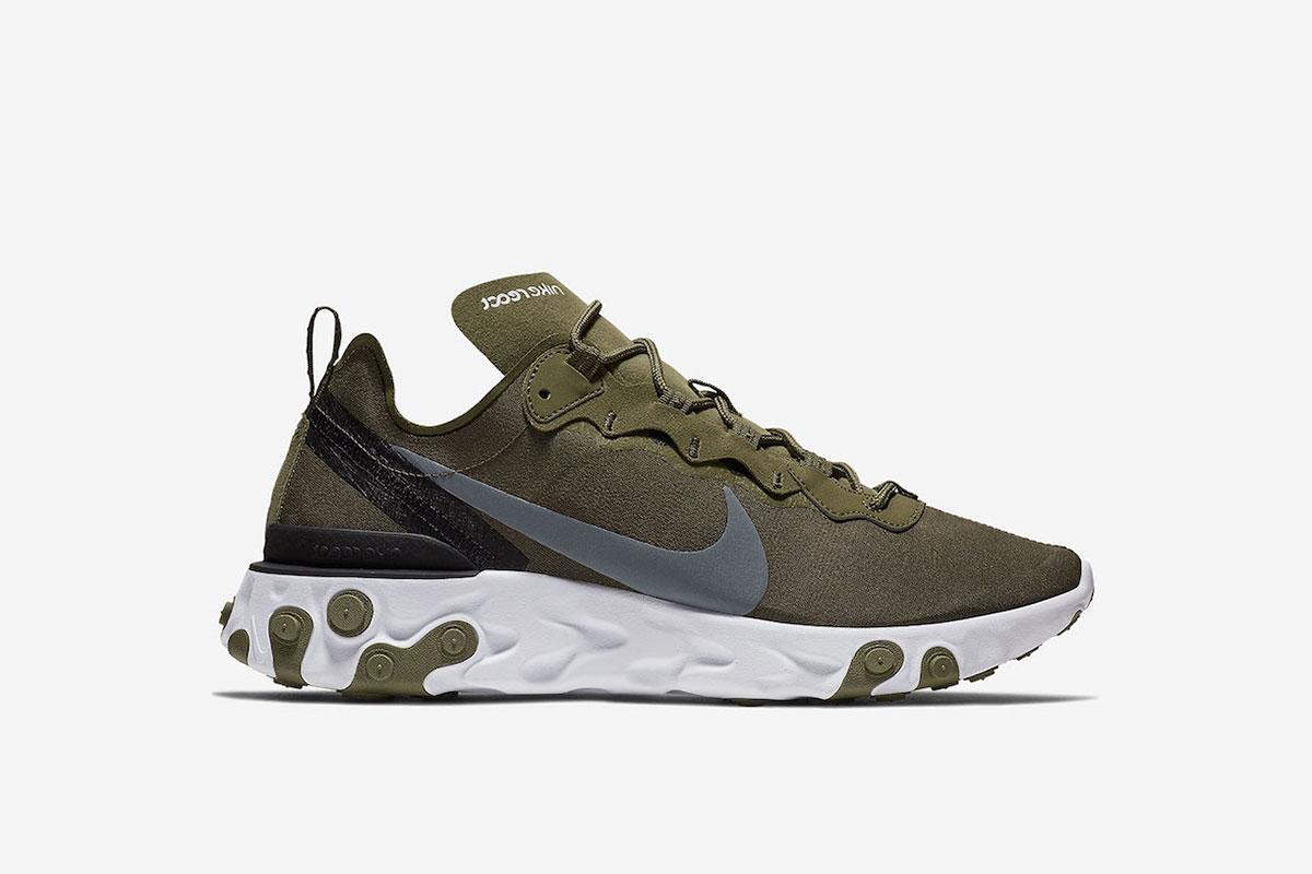 Nike React Element 55 "Medium Olive"
