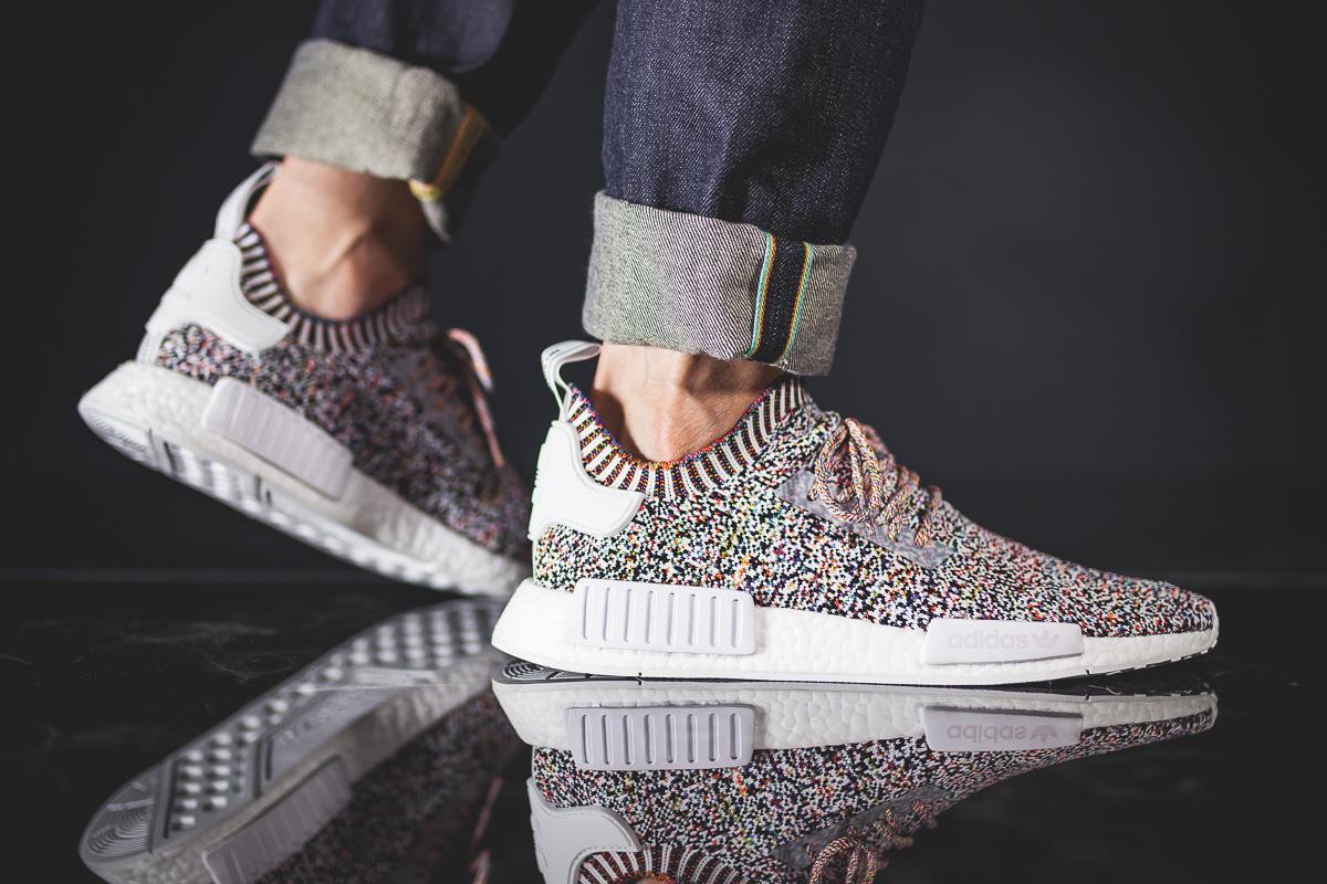 Adidas NMD R1 PK Primeknit Color Static Sneakers BW1126 10.5 Adidas NMD R1 PK Primeknit Color Static Sneakers BW1126 US 7  main image 3