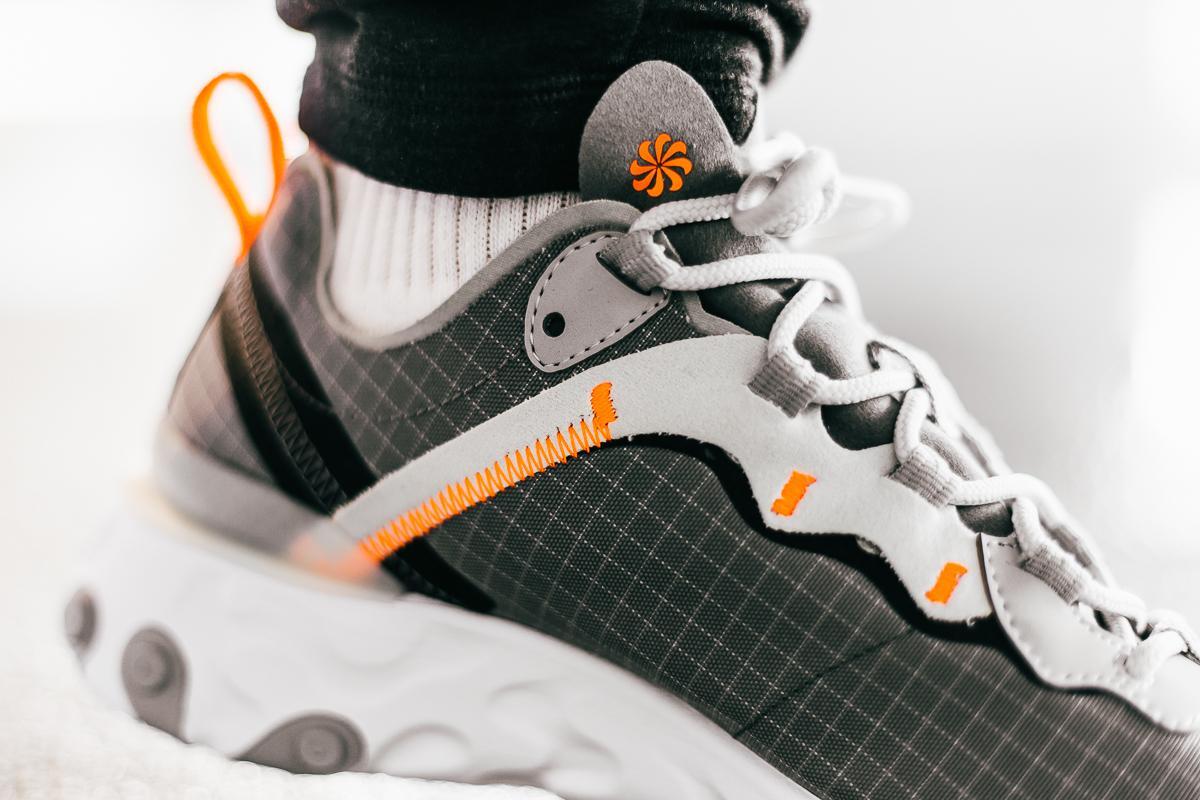 Nike‎ React Element 55 Size 15 Metallic Silver White Gray Black Nike React Element 55 Silver for Sale | Authenticity  main image 4