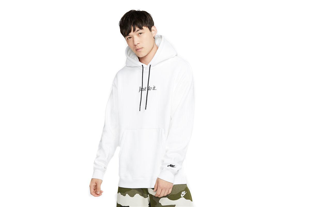 white nike jdi hoodie