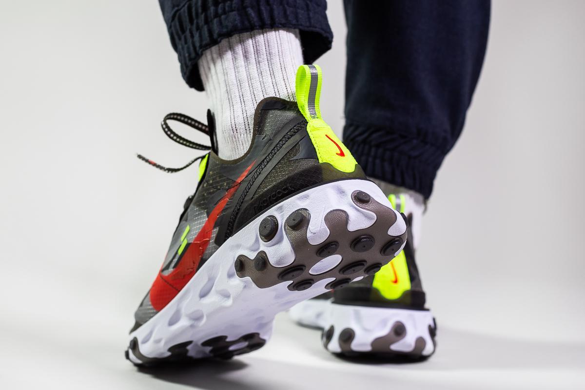 Nike react element 87 olive crimson sale black & volt