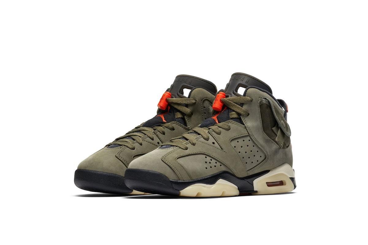 Air Jordan 6 Retro Travis Scott (GS) "Medium Olive" - Image 4