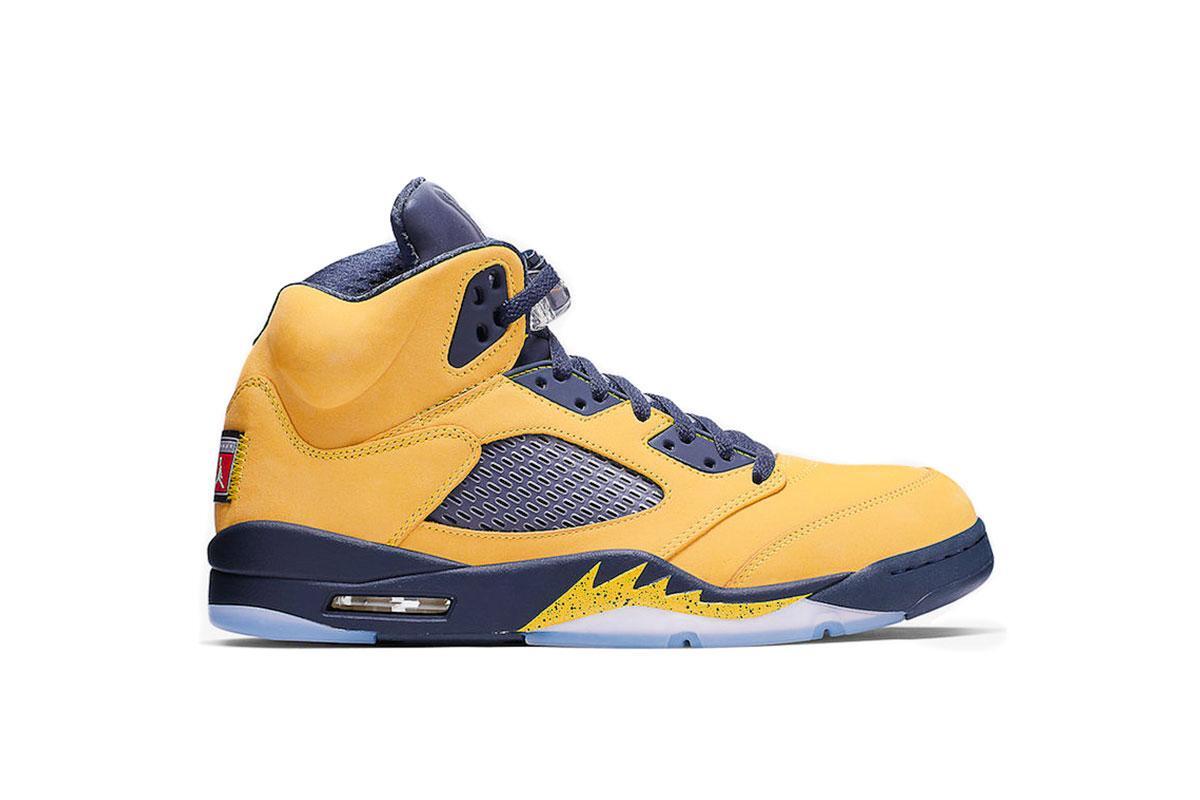 air jordan 5 white blue yellow