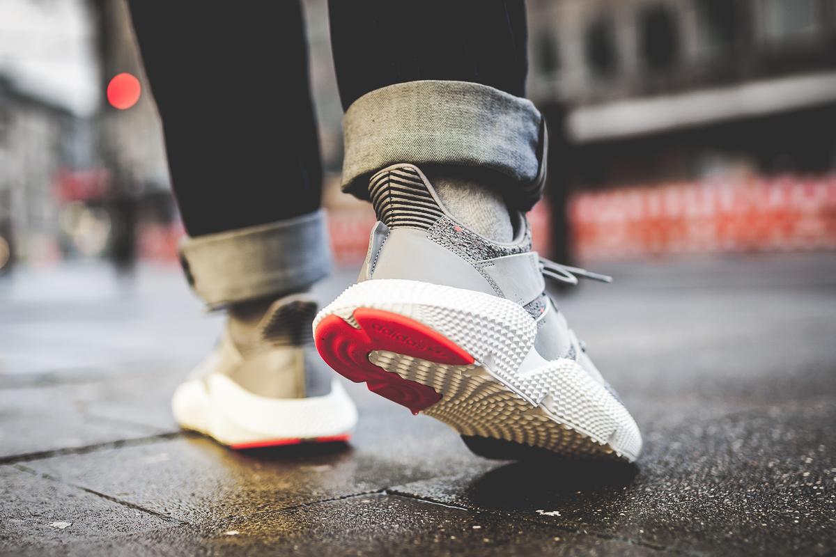 adidas prophere grey solar red