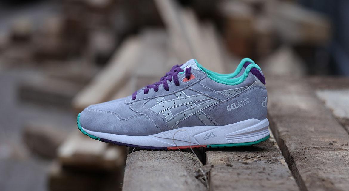 Asics Men\'s GEL-Saga Soft Grey with Teal & Purple Accents ASICS Gel Saga Waterproof - Sneaker Bar Detroit main image 3