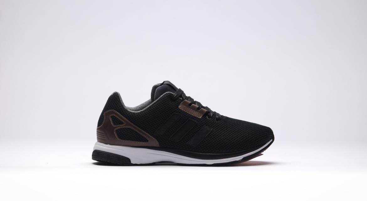 All black adidas zx flux with gold bottom online