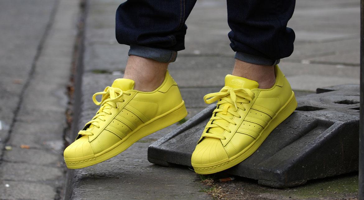 adidas x Pharrell Williams Originals x Pharrell Superstar Supercolor "Bright Yellow" - Image 5