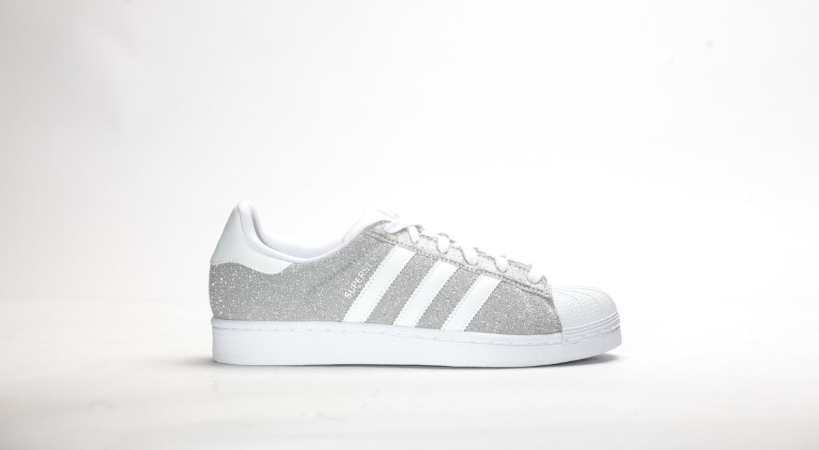 adidas silver glitter superstar