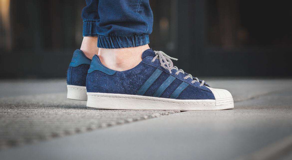 Suede Shoes Adidas Superstar 80s Navy Blue Adidas Originals
