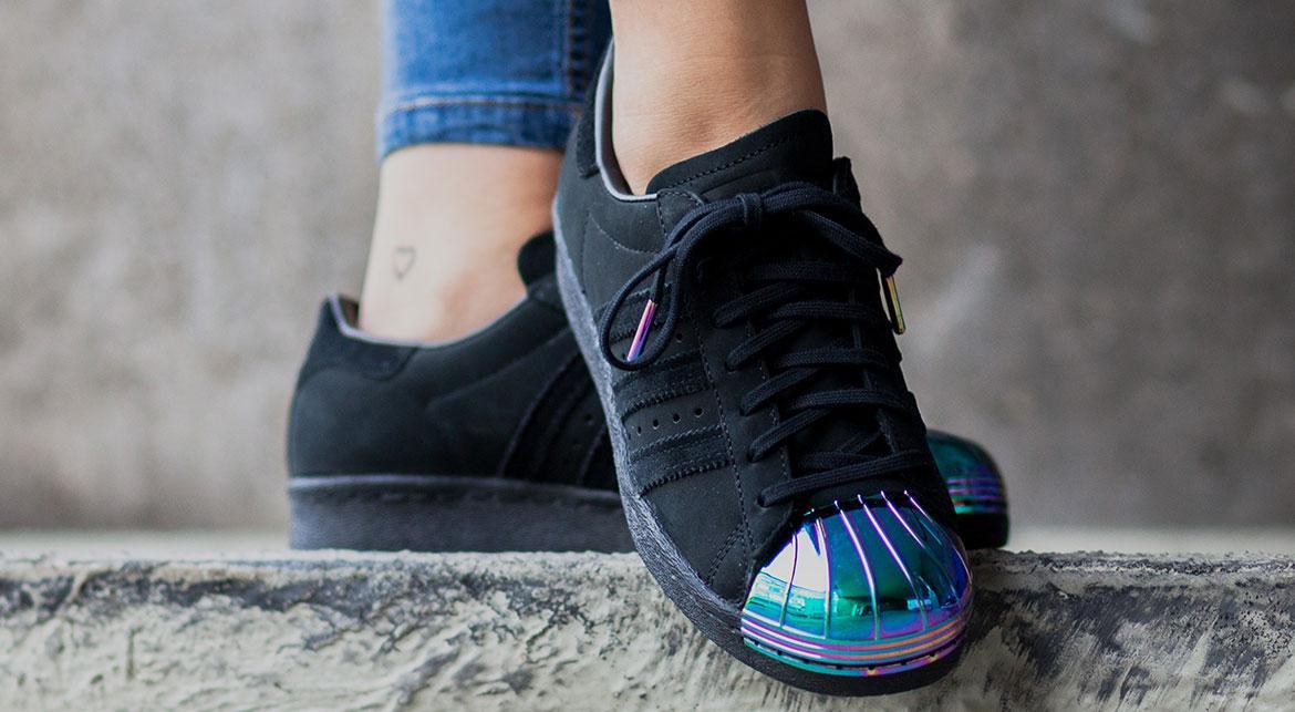 adidas gazelle silver green womens Adidas Originals Superstar 80s Metal Core Black (W)
