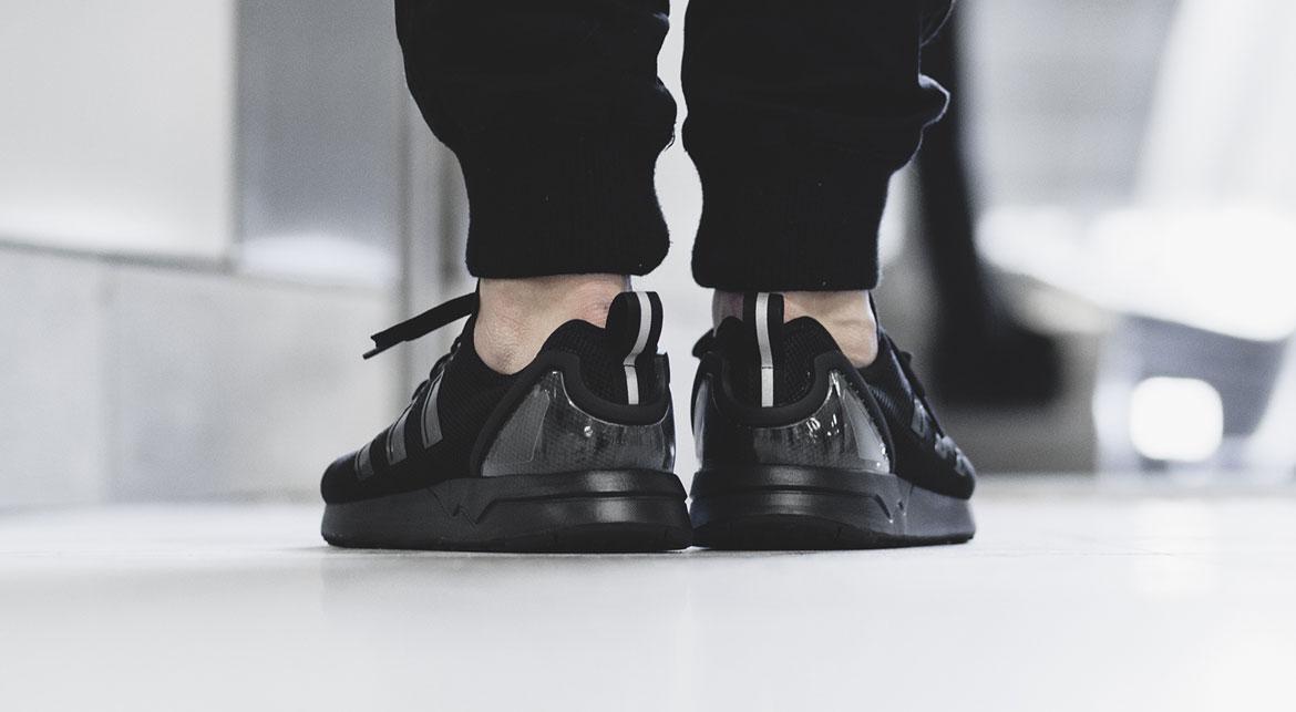Athletic Shoes All Black Adidas Zx Flux On Feet Adidas Originals