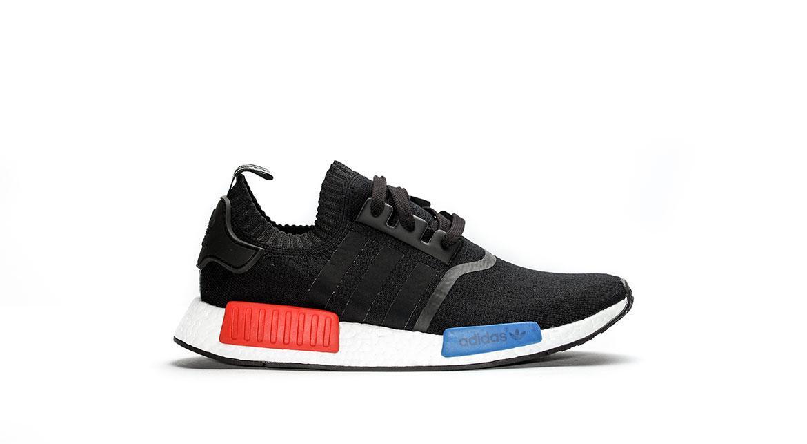 adidas nmd r1 core black lush red and blue
