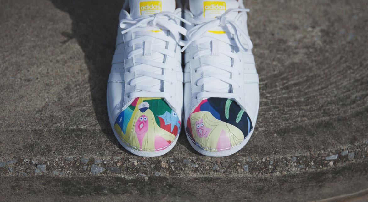 adidas x Pharrell Williams Originals Superstar Supershell x Pharrell "White Yellow" - Image 7