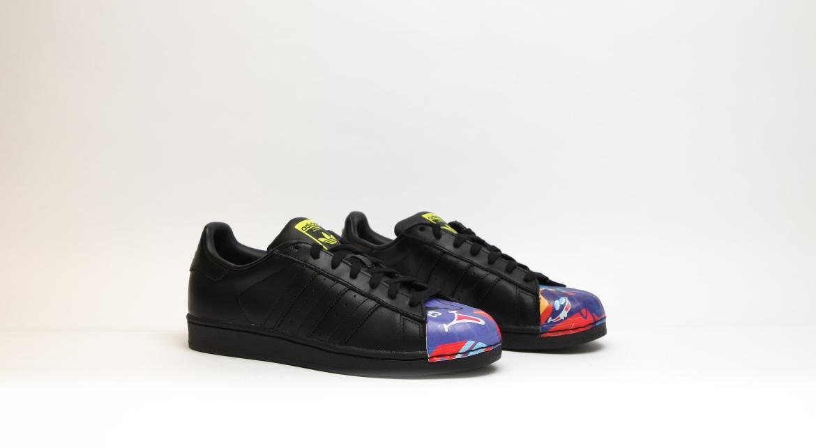 adidas x Pharrell Williams Originals Superstar Supershell x Pharrell "Core Black Yellow" - Image 3