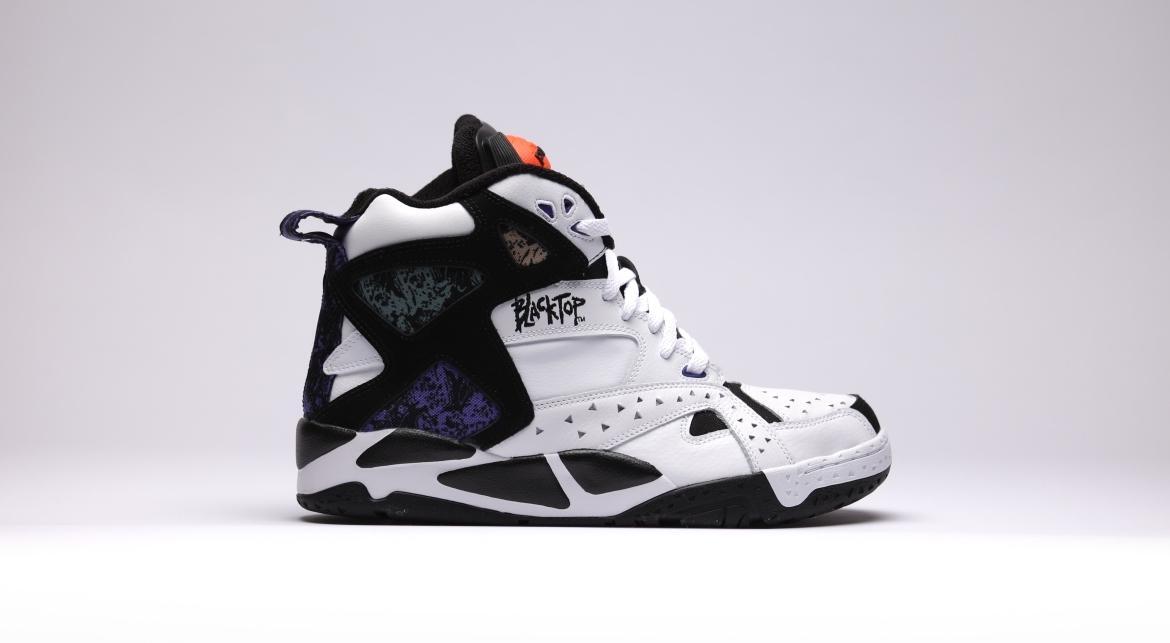 Reebok‎ Pump Blacktop Battleground White Black Purple Mens Size 13 High Top Reebok Blacktop Battleground Black Extreme Purple Men main image 4