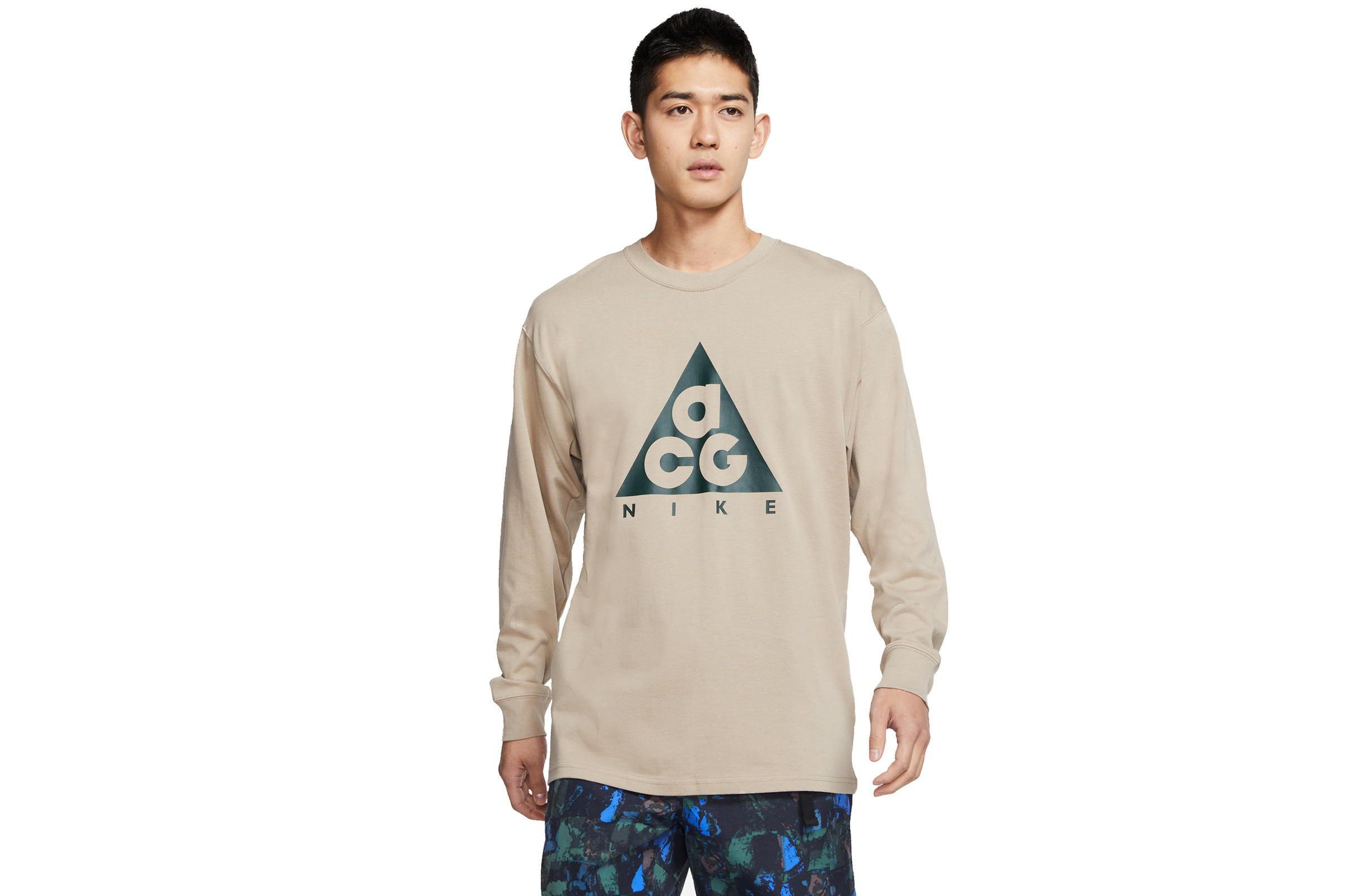 Nike ACG LONGSLEEVE LOGO TEE "KHAKI"
