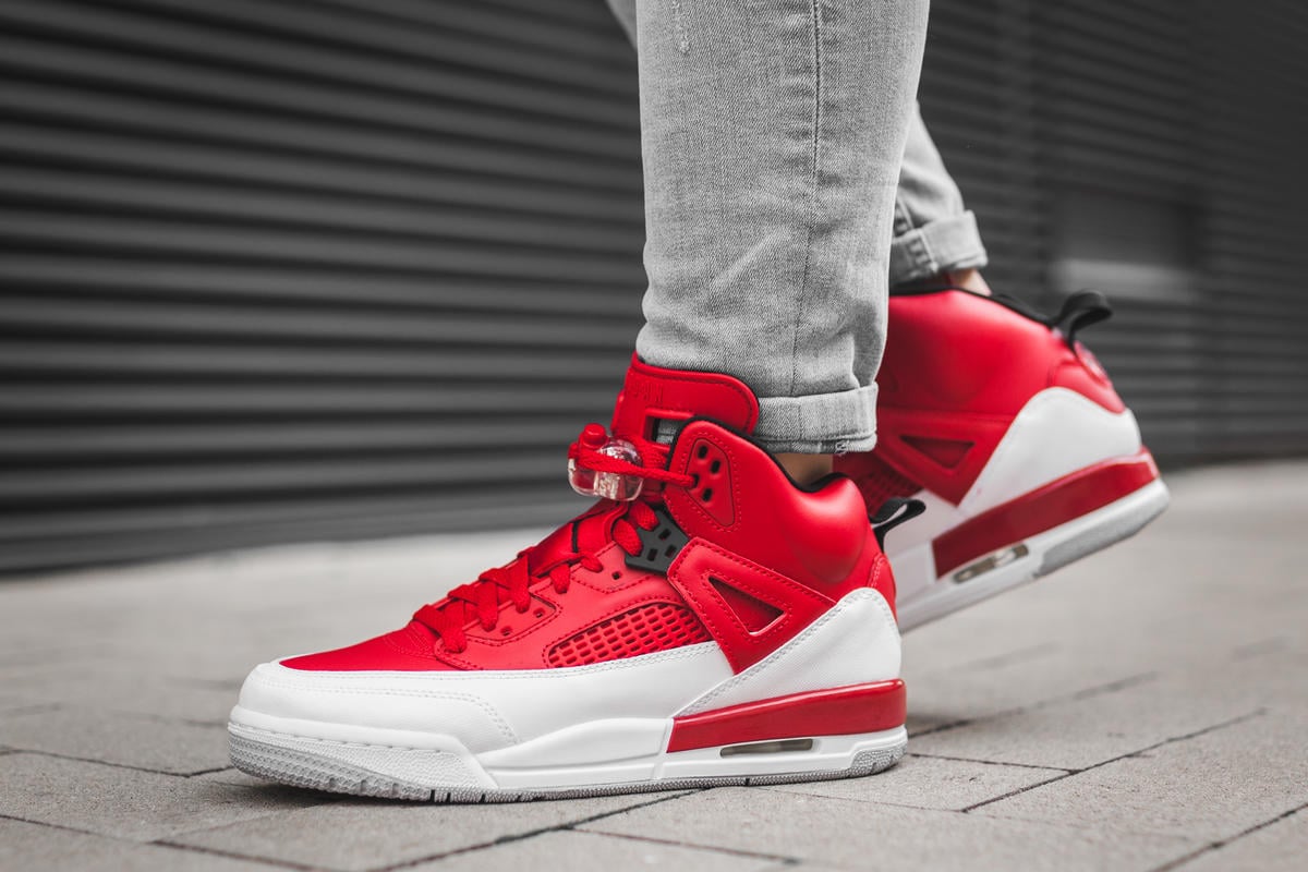 red and white spizikes jordan
