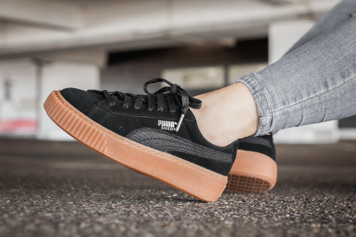 suede platform animal puma