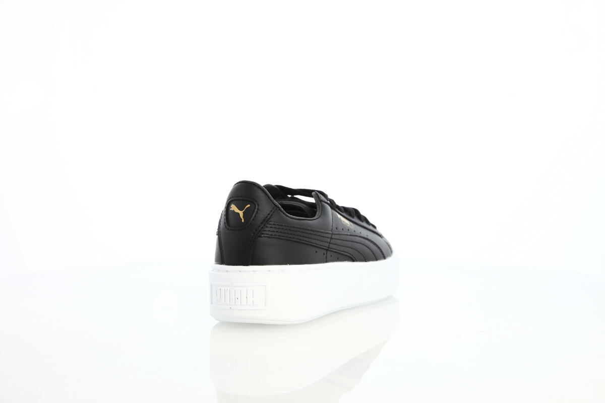 puma basket platform core black sneakers