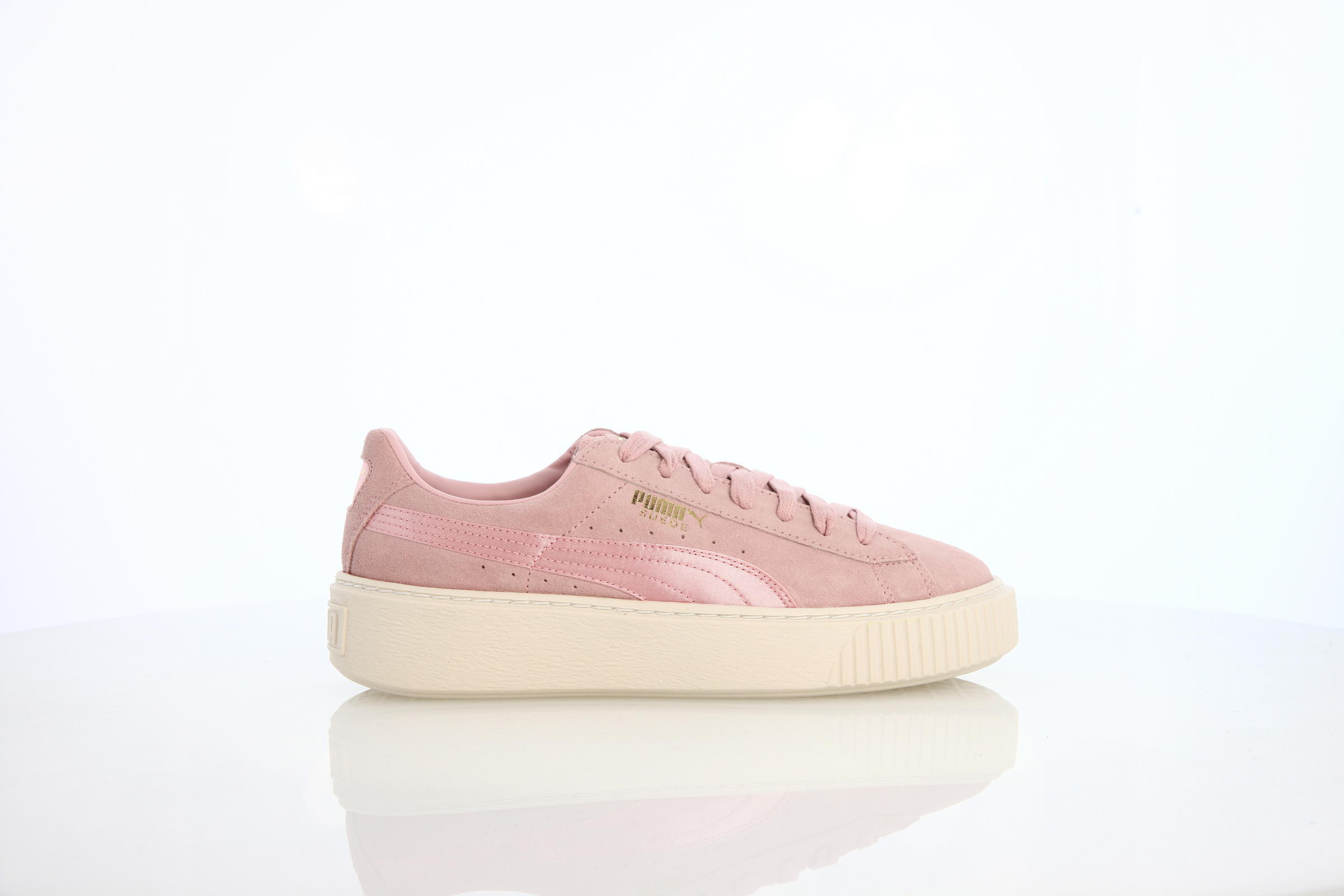 Puma Suede Platform Satin Silver Pink 365828 03 AFEW STORE