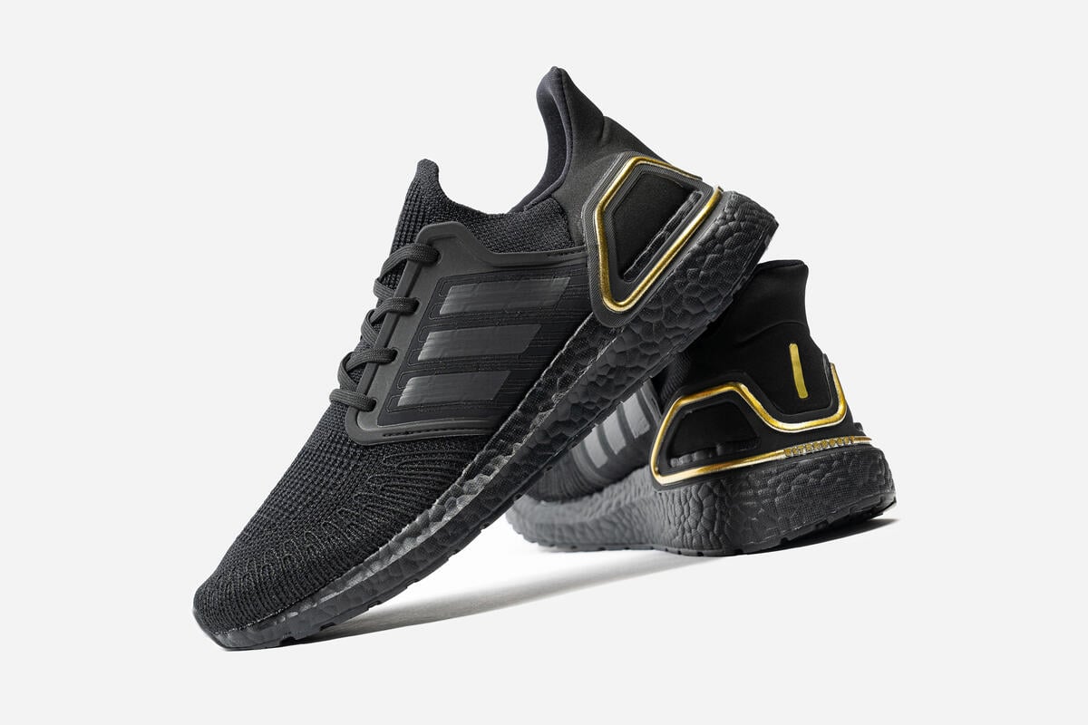 ultra boost 20 black and gold