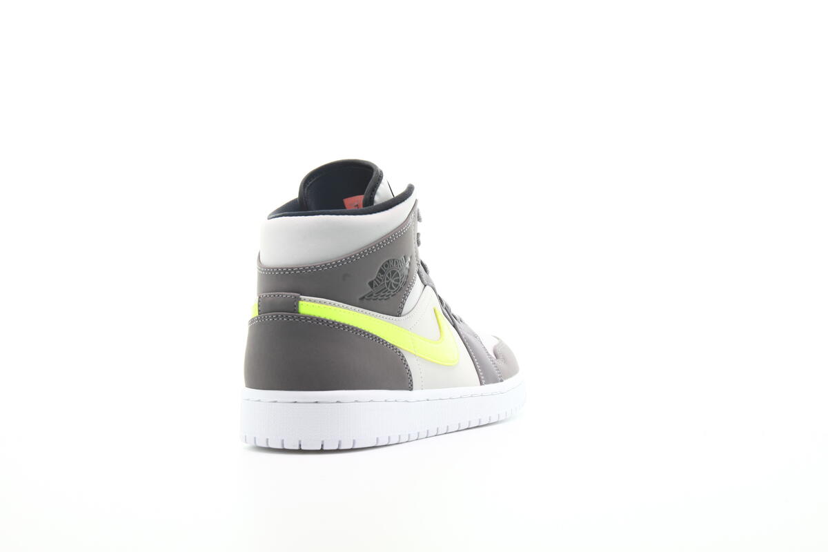 Nike Air Jordan 1 Mid Men\'s Size 8 Gun Smoke Grey Volt 554724- Sneakers Jordan 1 Mid  main image 2