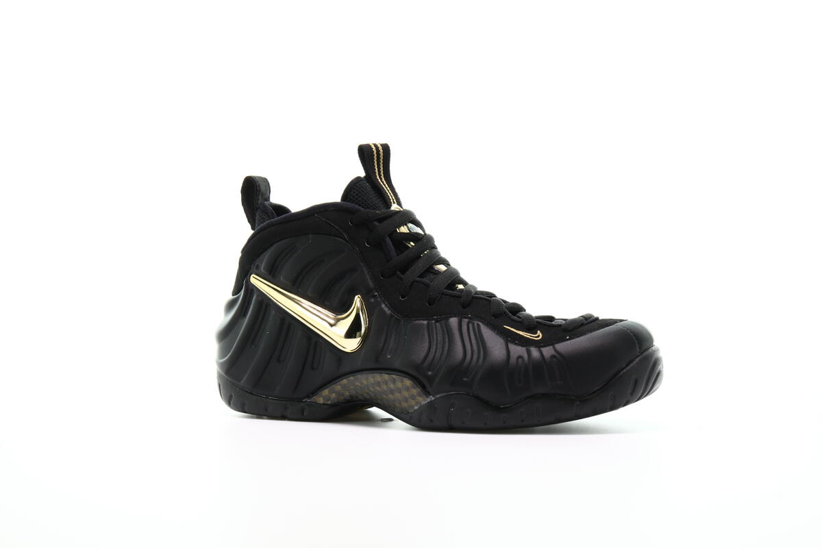 black and metallic gold foamposites