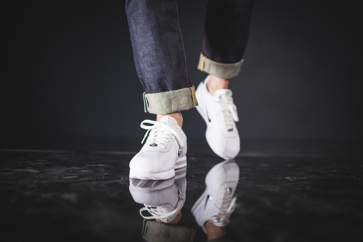Rare Mens Nike Cortez Basic Jewel Trainers White 8 Leather Sneaker 833238-101 Giày Nike Cortez Basic Jewel  main image 3
