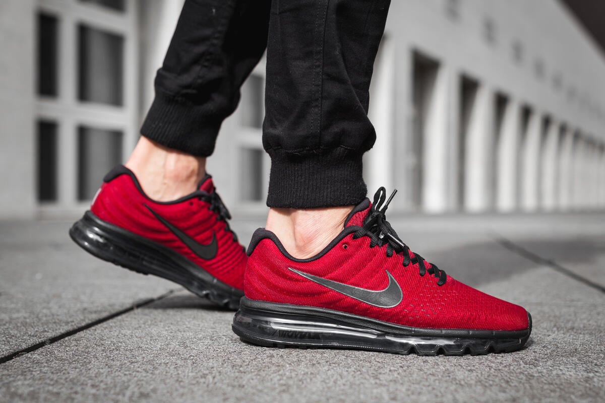 HOT Black Air Max 2017 Team Red Nike Air Max 2017 