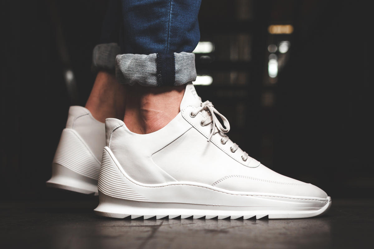Filling Pieces Low Heel Cap Basic "All White" | 25321721855 AFEW STORE