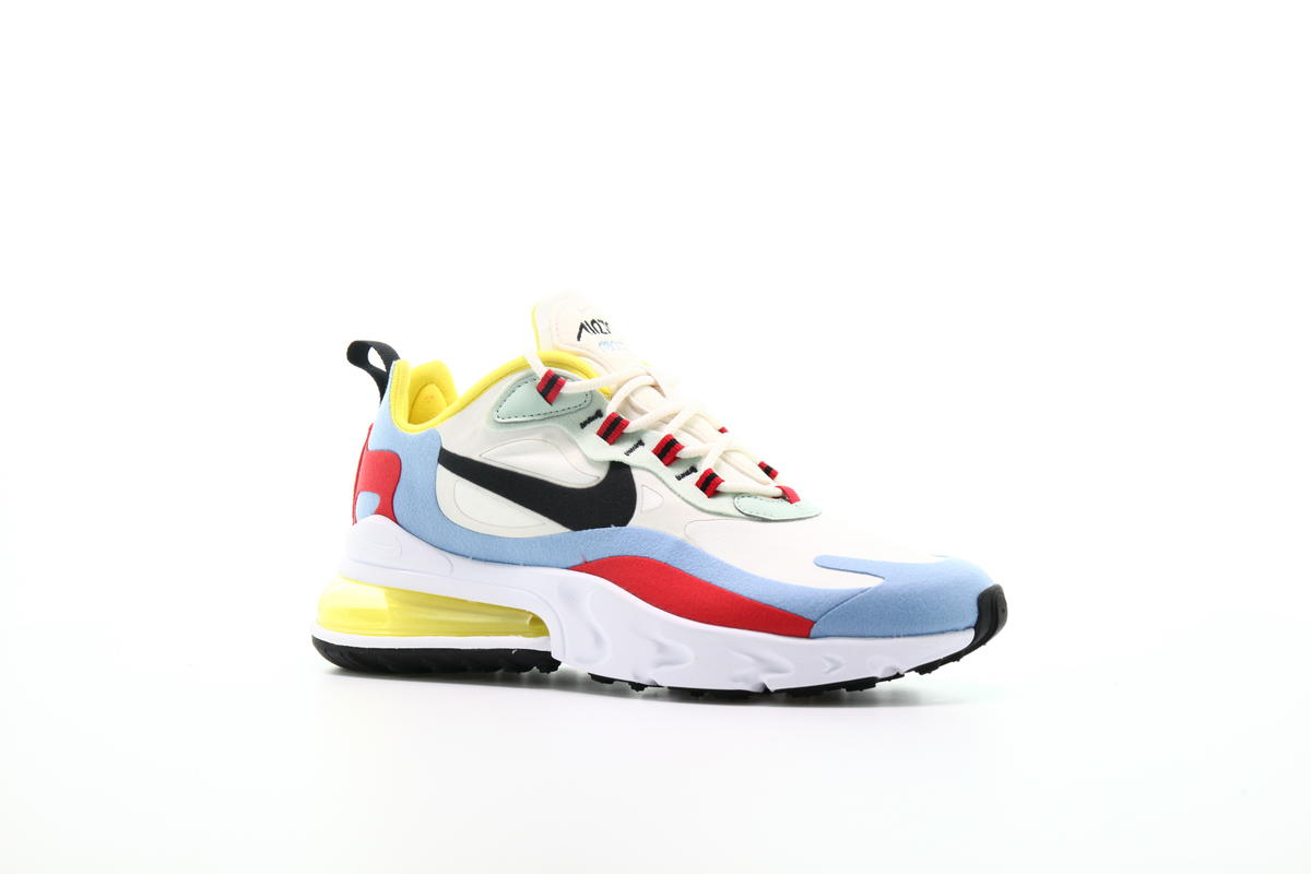 Nike Air Max 270 React Sneaker in Yellow, Light Blue, Red & Black