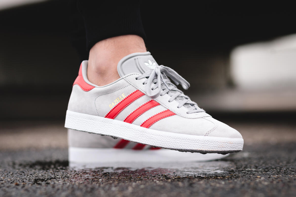 adidas gazelle silver green womens Gazelle Indoor Shoes Wonder Alumina/Lucid Red/Cloud White – Karen Walker main image 0