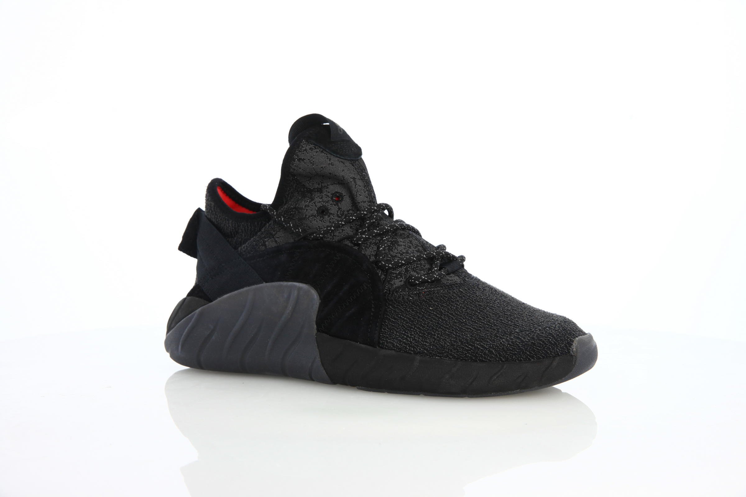 Adidas tubular rise black mono red hotsell