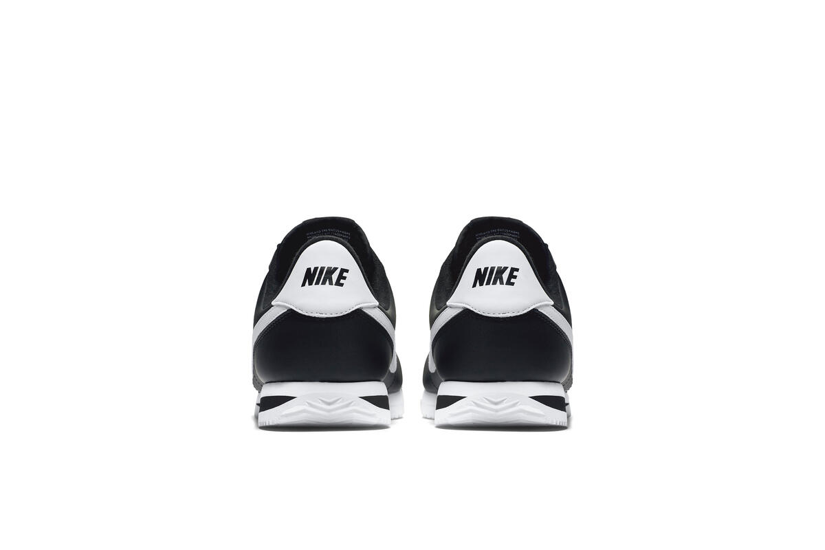 NIKE CORTEZ BASIC LEATHER BLACK WHITE - Image 3