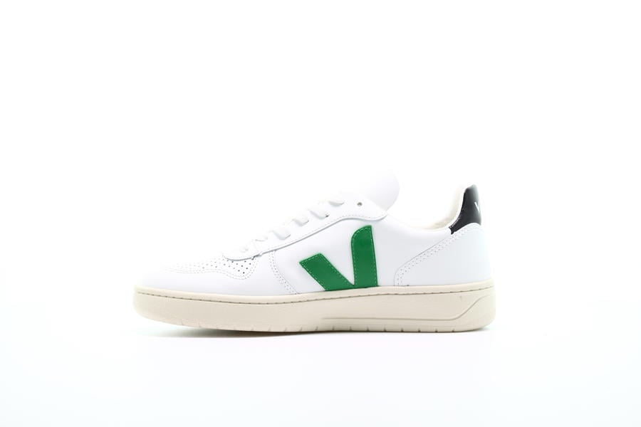 Veja V Leather Extra White Emeraude Black Vx Afew Store