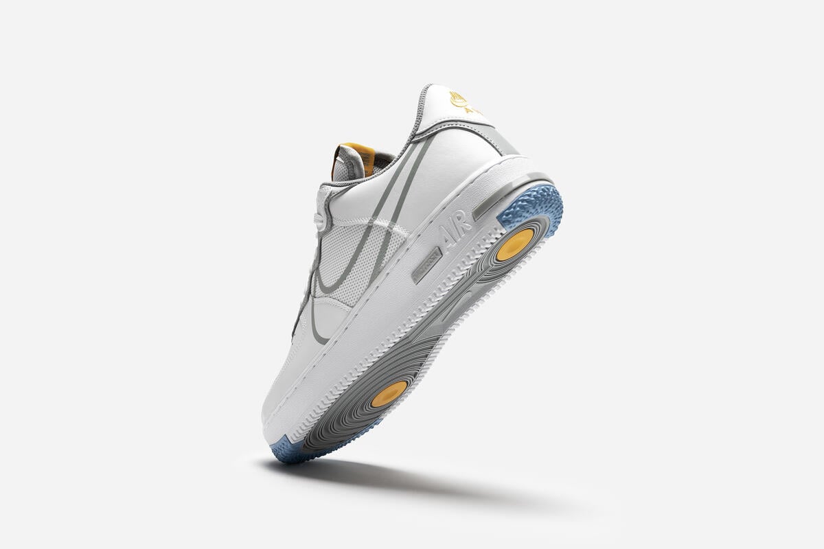 nike air force 1 white gray gold