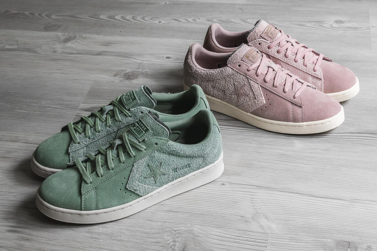 Converse x Earth Tone Suede Pro Leather OX (Blassrosa) - Image 15