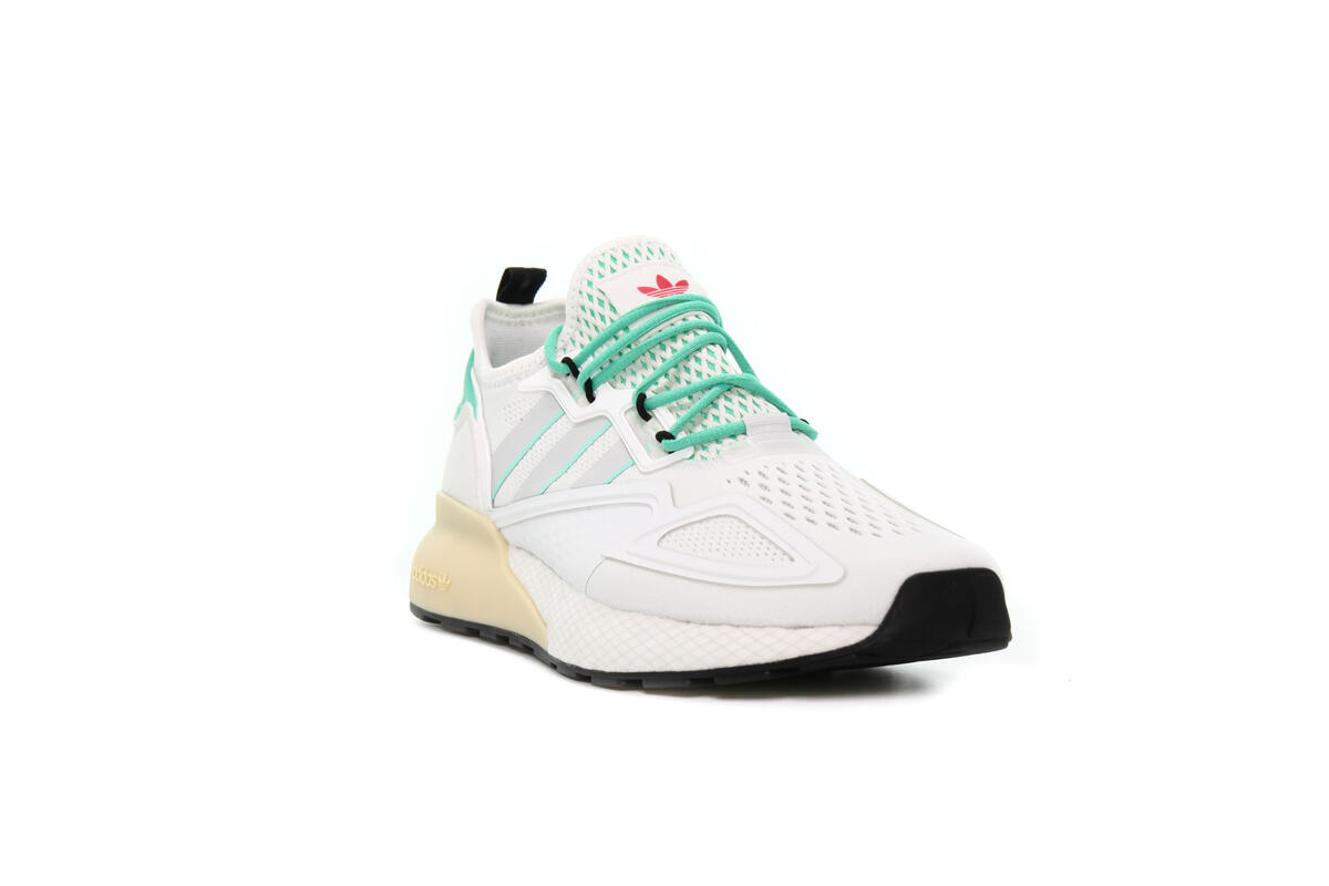 Adidas ZX 2K Boost Crystal White / Grey One / Hi-Res Green - Image 7