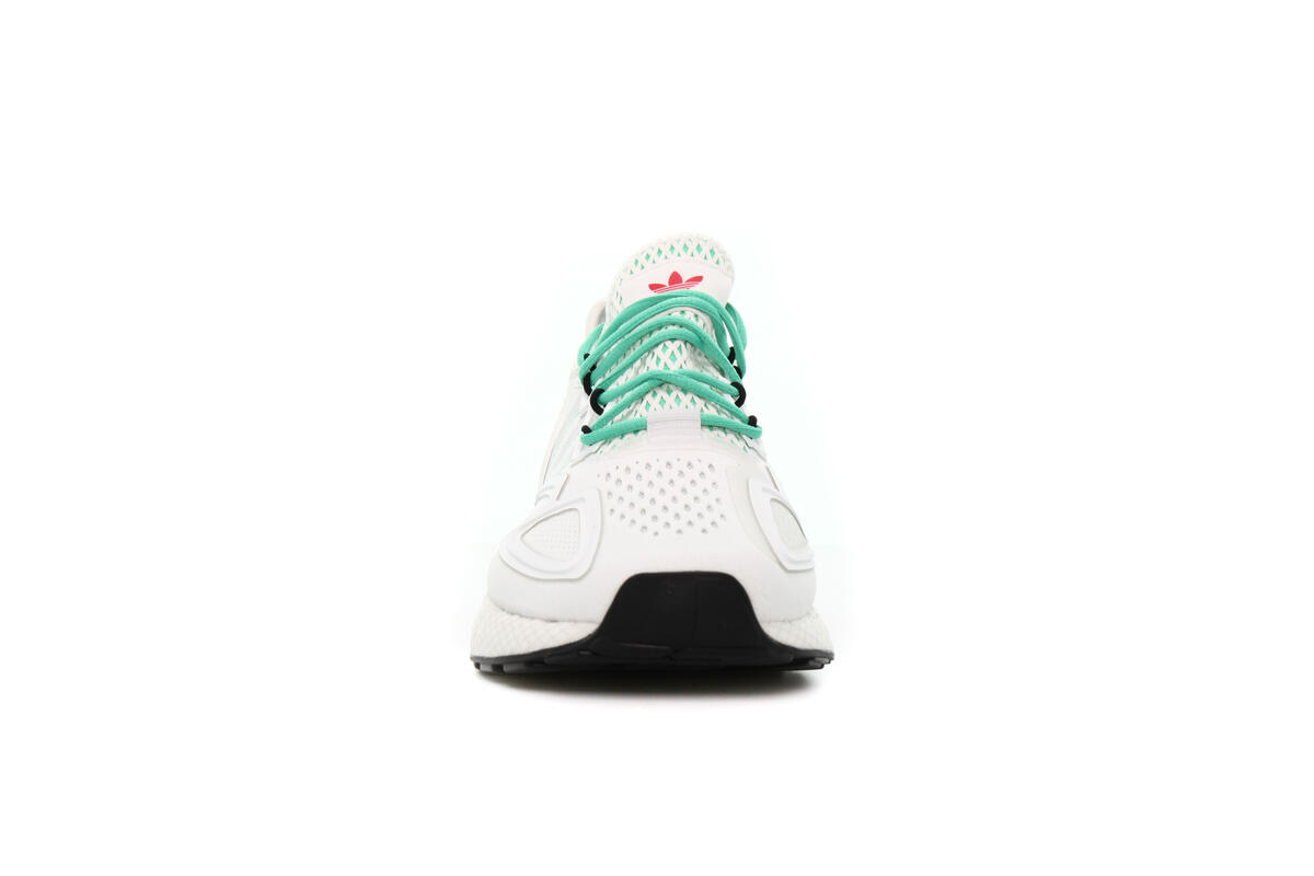 Adidas ZX 2K Boost Crystal White / Grey One / Hi-Res Green - Image 8