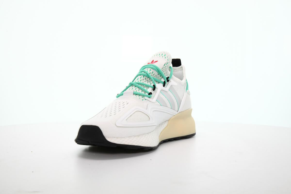 Adidas ZX 2K Boost Crystal White / Grey One / Hi-Res Green - Image 9