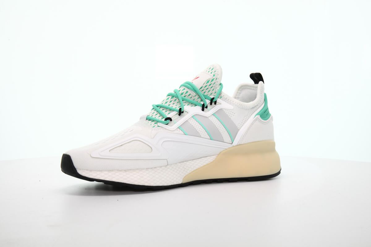 Adidas ZX 2K Boost Crystal White / Grey One / Hi-Res Green - Image 10