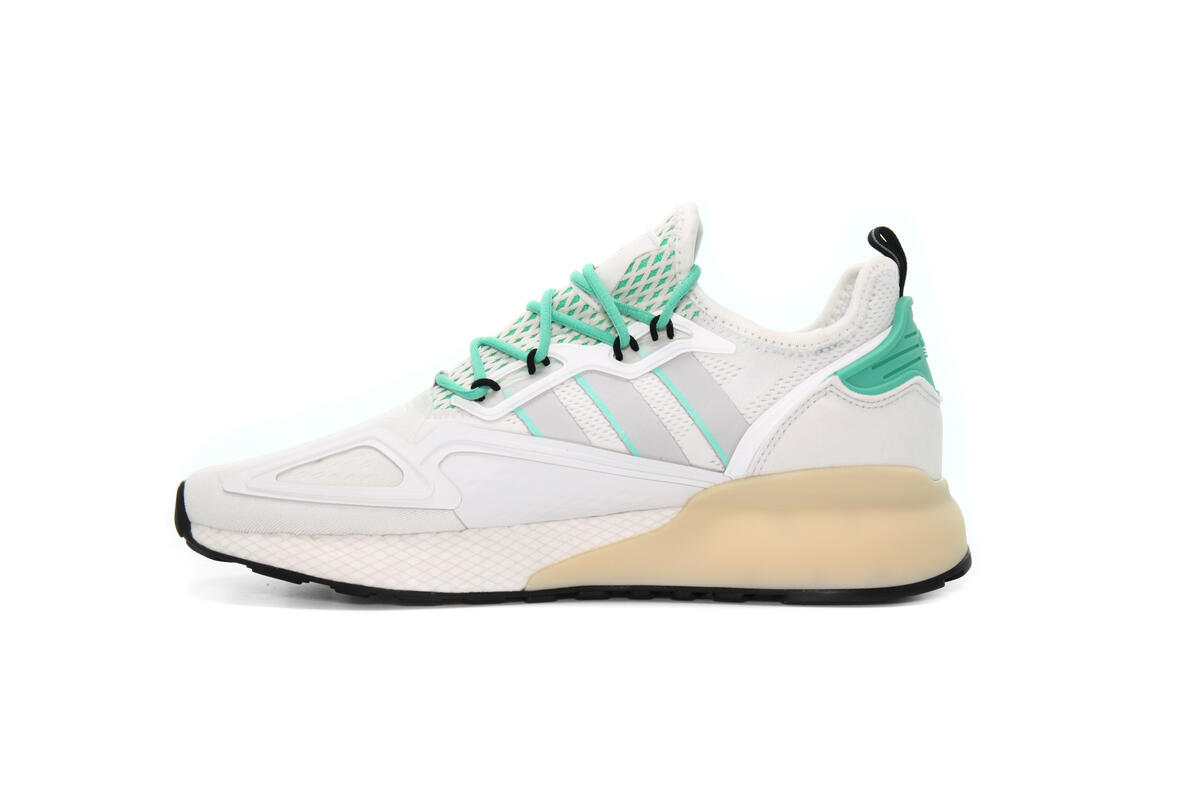 Adidas ZX 2K Boost Crystal White / Grey One / Hi-Res Green - Image 11