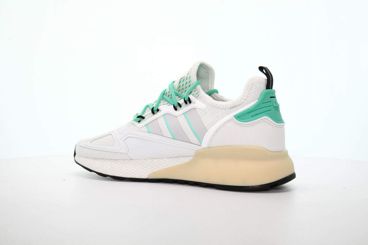 Adidas ZX 2K Boost Crystal White / Grey One / Hi-Res Green - Image 12