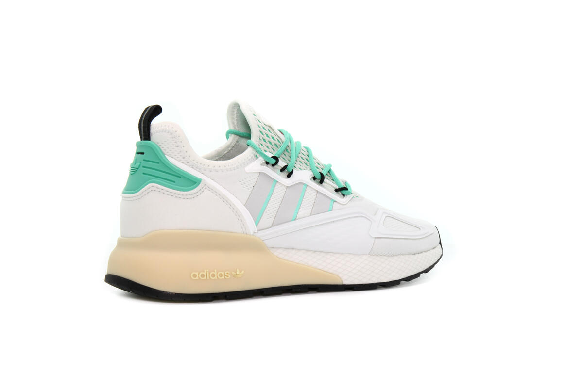 Adidas ZX 2K Boost Crystal White / Grey One / Hi-Res Green - Image 16