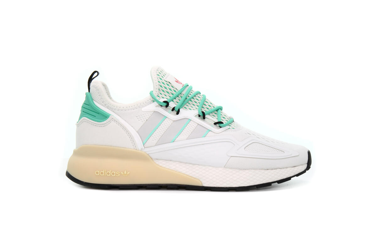 Adidas ZX 2K Boost Crystal White / Grey One / Hi-Res Green - Image 5