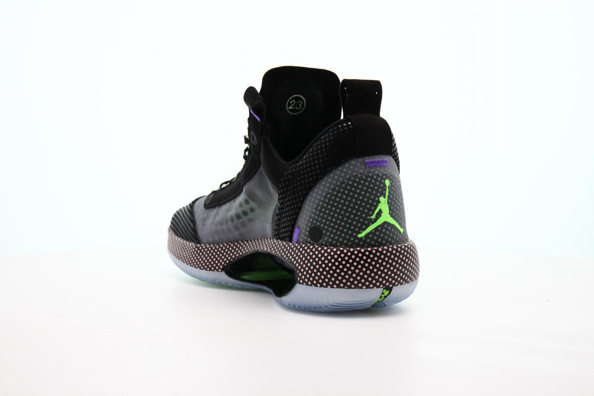 jordan xxxiv low black vapor green bleached coral