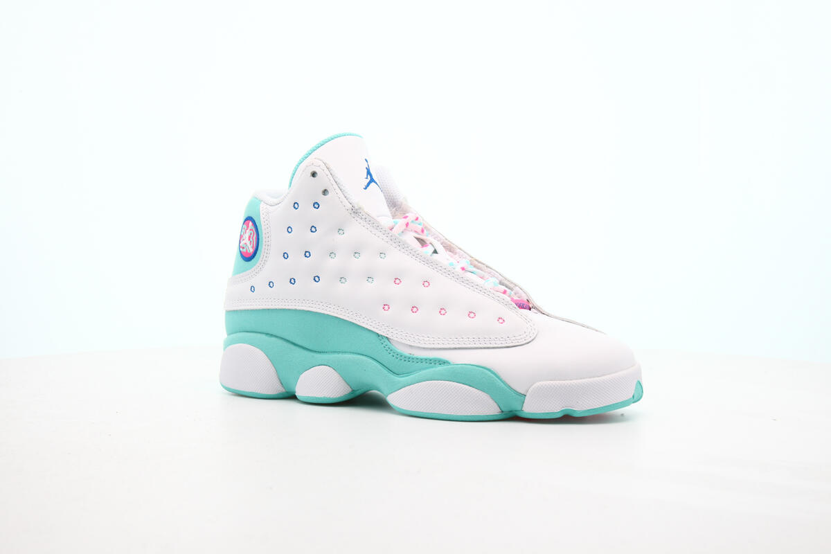 jordan 13 green and pink