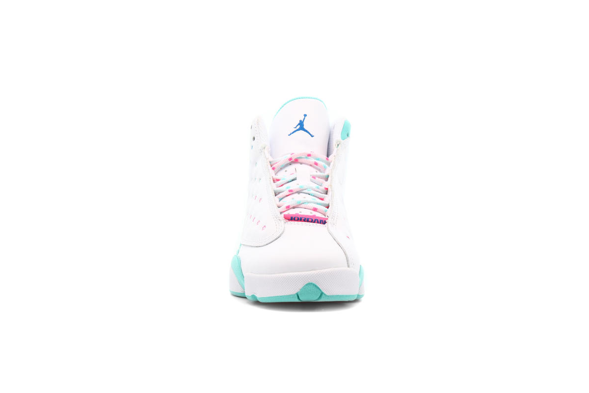 Jordan 13 Retro White Soar Green Pink (GS)